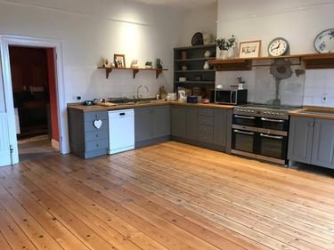Kitchen floor after sanding and sealing